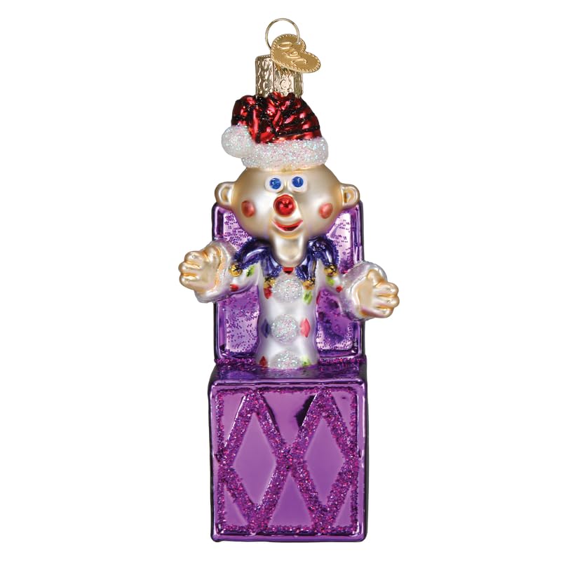 Charlie-in-The-Box Glass Blown Ornament for Christmas Tree, Handcrafted Holiday Decoration, Rudolph Collection