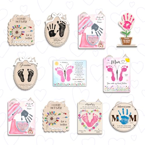 DIY Mothers Day Fingerprints Dandelion Craft Hanging Sign for Grandma