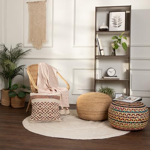 Jute Braided Pouf (2 Count)