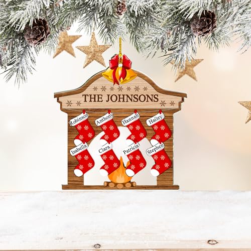 Stocking Personalized Family Christmas Acrylic Ornament 2025