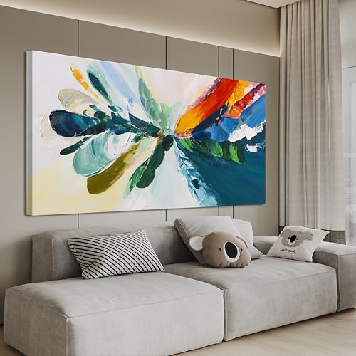 Colorful Wall Art Pictures For Living Room Canvas Abstract Art Wall 24"x48"