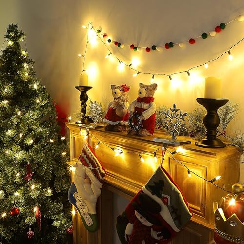 16 Ft 50 LEDs Warm White Christmas String Lights (4 Count)