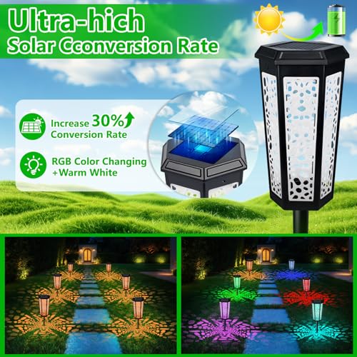 4 Pack Solar Pathway Landscape Lights (4 Count)