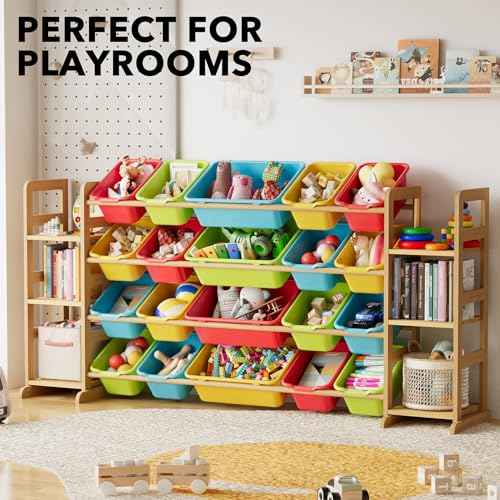 Toy Storage Organizer with 6 Shelves and 20 Bins