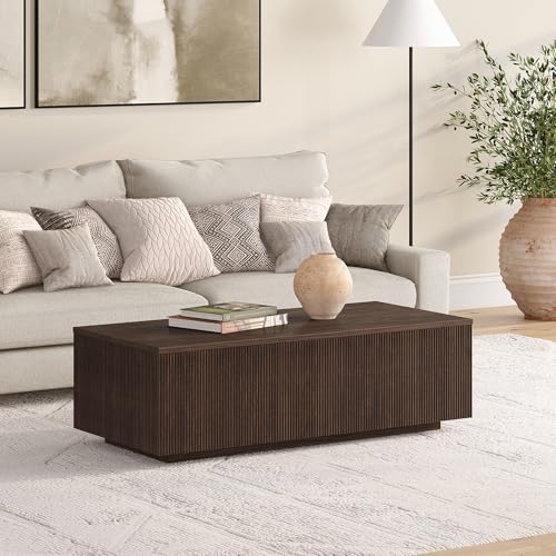 48" Modern Fluted Coffee Table