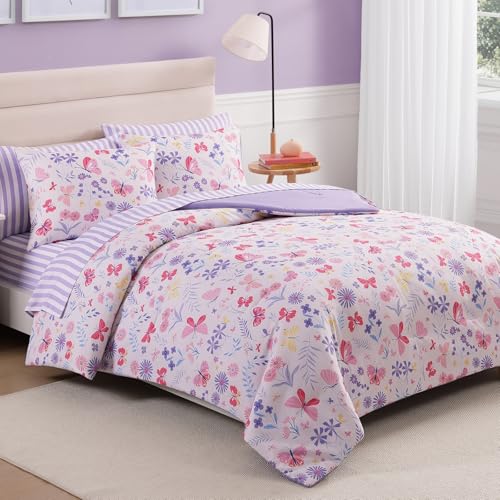 Twin Comforter Set with Sheets for Girls (5 Count)