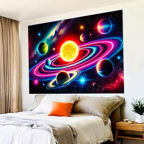 Galaxy Tapestry Uv Reactive Tapestry 78 x 59 Inch