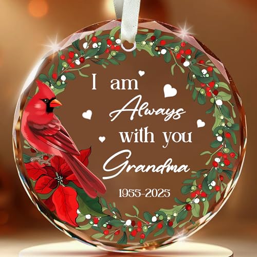 Personalized Cardinal Glass Ornament
