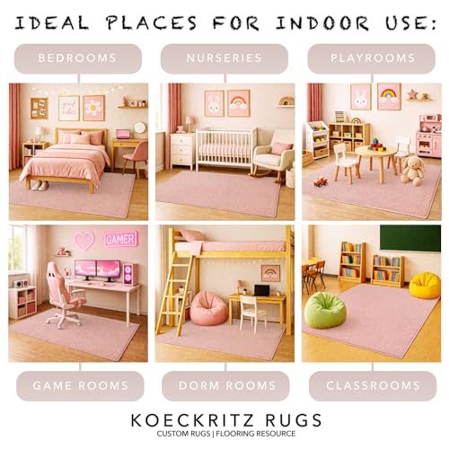 Soft & Colorful 11' Round Kids Classroom Area Rug