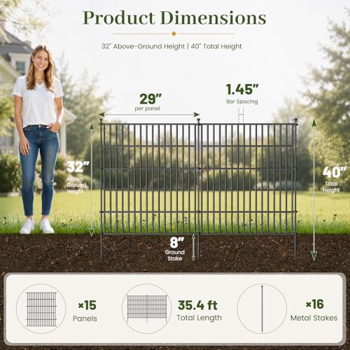 No Dig Garden Fence Outdoor for Yard