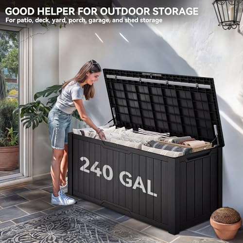 240 Gallon Extra Large Outdoor Storage Deck Box