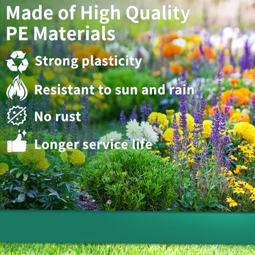 Landscape Edging 4in Garden Edging Borders No Dig 50ft (50 Foot)