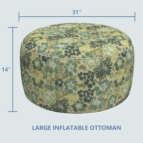 Inflatable Stool Ottoman Footrest with Handle