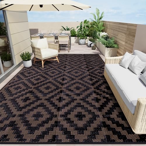 Outdoor Rug 8x10 ft Waterproof Reversible Mat (80 Sq Ft)