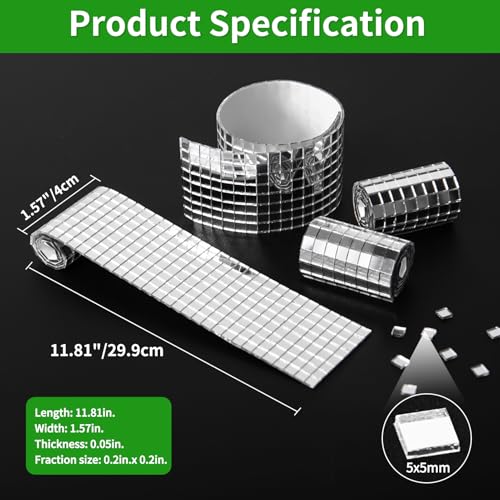 Self Adhesive Mirror Mosaic Tiles