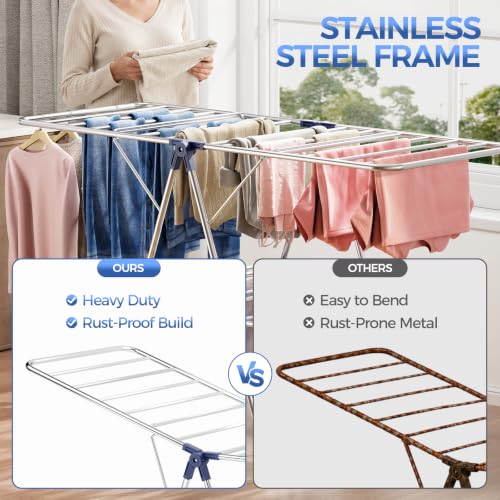 Large Stainless Steel Clothes Drying Rack