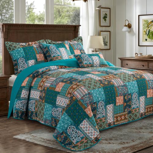 100% Cotton Face Quilt Queen Size Bedding Set