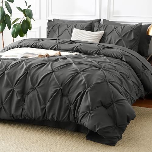Queen Comforter Set Dark Grey