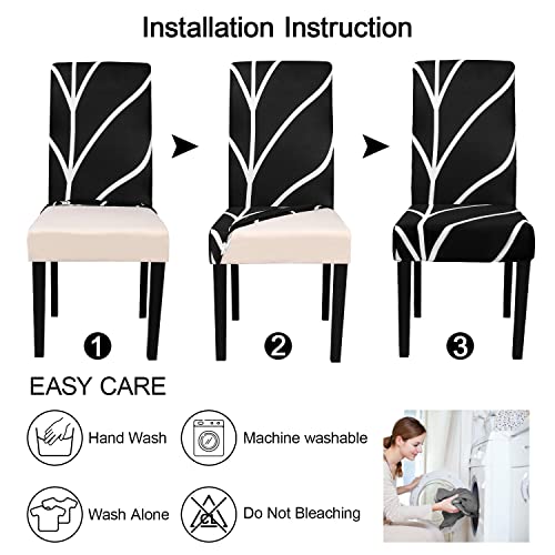 Black Chair Covers for Dining Room Set of 4