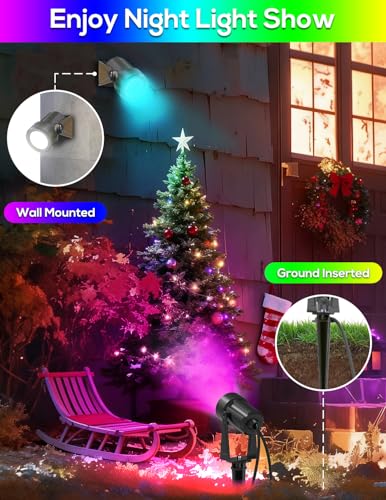 Solar Color Changing RGB Spotlights with Remote (8 Count)