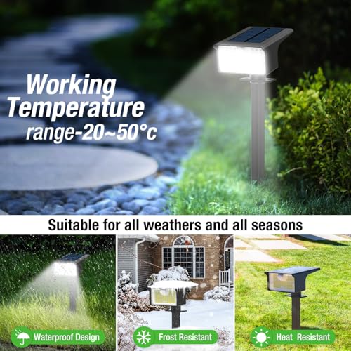 10 Pack 62 LED Solar Spot Lights Outdoor Motion Sensor with 3 Modes (10 Count)