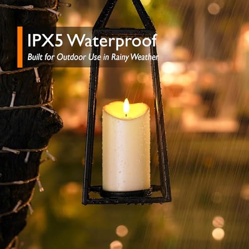 6"x3" Outdoor Waterproof Flameless Candles (2 Count)
