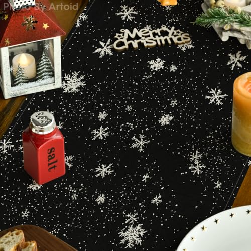 Snowman Christmas Table Runner Home Party Decor 13x90 Inch