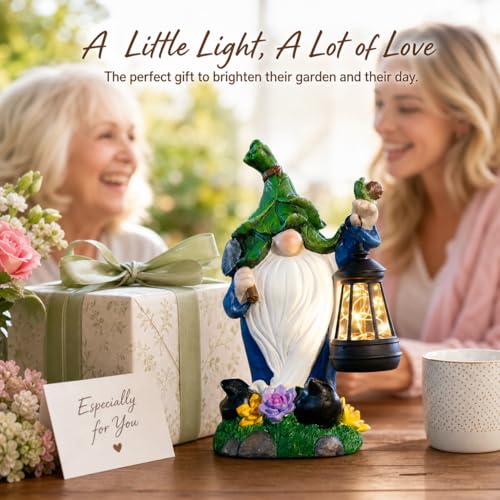 Solar Garden Gnome Statue