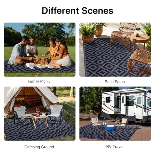 Outdoor Rug 6x9 ft Waterproof Reversible Mat