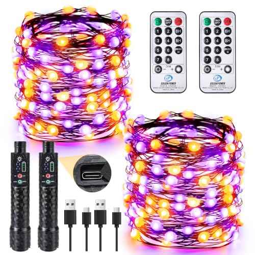 Purple & Orange Halloween Lights