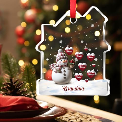 Custom House Shaped Glass Ornament for Family