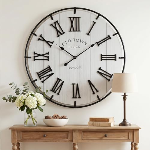 Large 30 Inch Farmhouse Wall Clock