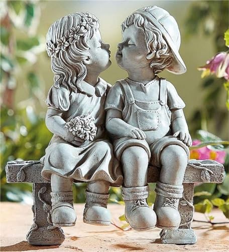 Boy and Girl Garden Statue Decor