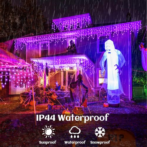 66ft Purple Christmas Lights Outdoor