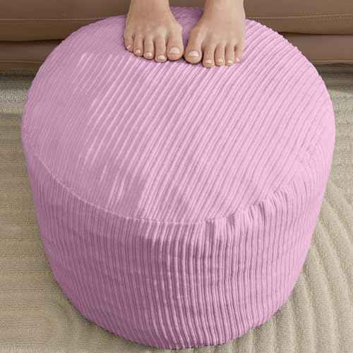 Pink Pouf Ottoman