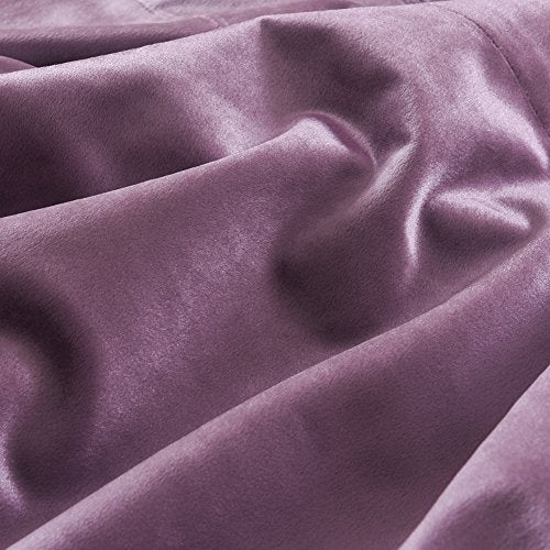 Super Soft Luxury Velvet Texture Curtains Lavender Flannel Blackout Curtains Panel Drapes Grommet 52Wx84L inch Purplish Pink
