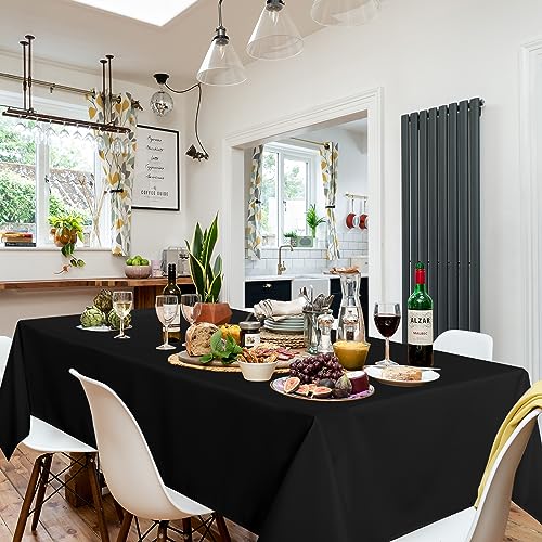 4 Pack Black Rectangle Tablecloth (4 Count)