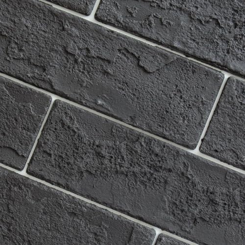 2 Old Town Black Faux Brick Wall Tiles