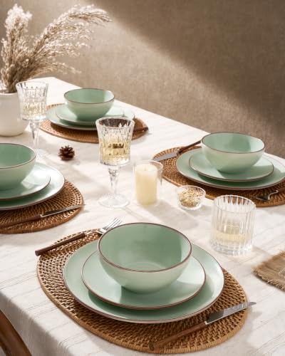 Venus Plates and Bowls Sets with Rim (24 Count)