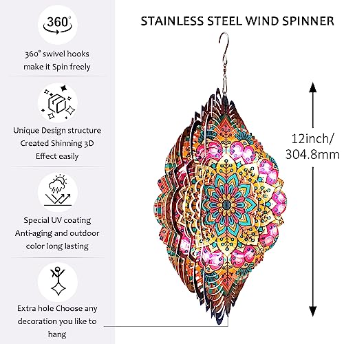 Wind Spinners Outdoor Mandala Lucky Star
