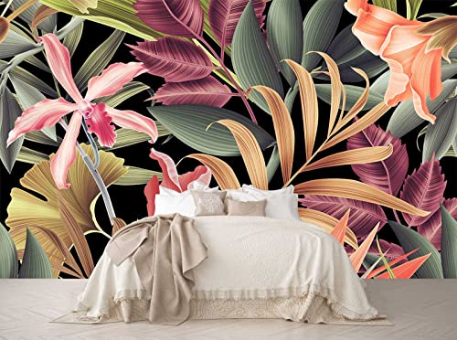 Banana Leaf Large Wallpaper Tropical Flower (110.1 Sq Ft)