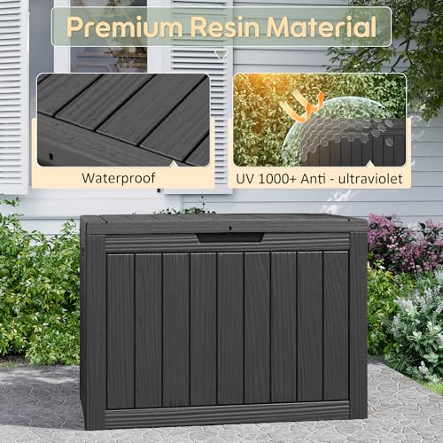 50 Gallon Outdoor Storage Box Waterproof Deck Box for Patio