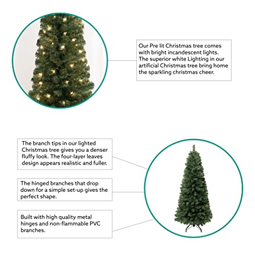 Vienna 9ft Prelit Slim Artificial Christmas Tree with 1455 Branch Tips