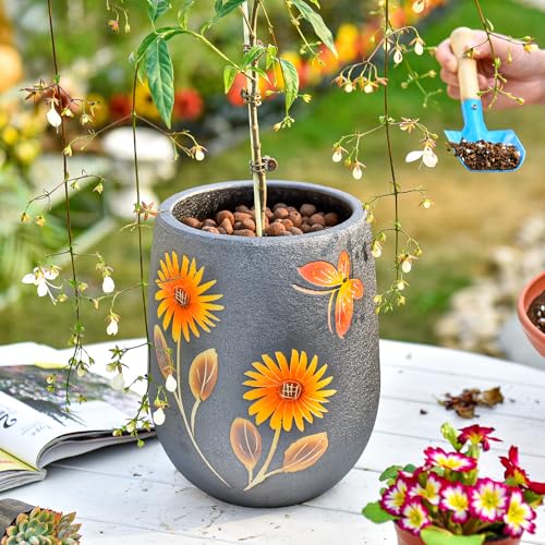 10.6 Inch Hand Painted Ceramic Succulent Plant Pot