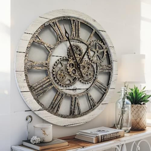 The Gears Clock The Original Real Moving Gear Wall Clock Vintage Industrial Oversized Rustic Farmhouse