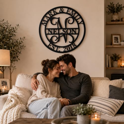 Personalized Metal Monogram Sign