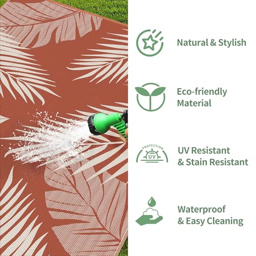 Outdoor Rug Waterproof Plastic Rugs for Patio (108 Sq Ft)
