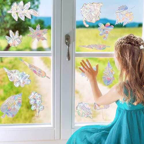 34 Pcs Fall Window Clings for Glass Window