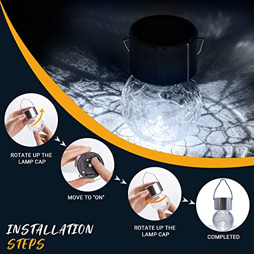 Solar Lights Outdoor Garden Decor Hanging Lantern for Outside 16Pc (16 Count)