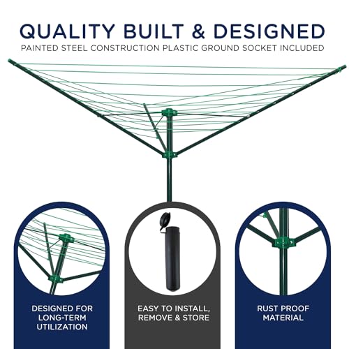 91 FT Outdoor Umbrella Clothesline
